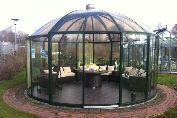 glass gazebos elite 5.28 domed roof