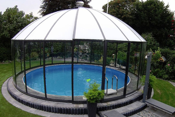 glass gazebos elite 6.57 domed roof